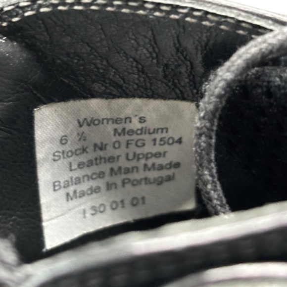 LL Bean Black Smooth Leather Lace-Up Combat Ankle Boots Sz 6.5 Made in Portugal - Picture 10 of 13